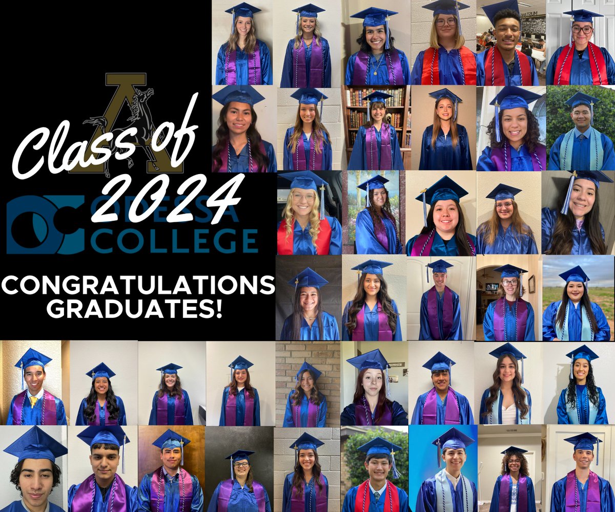 Andrews High School had 43 students graduating from Odessa College today. Congratulations to these students for reaching this outstanding milestone!🎓