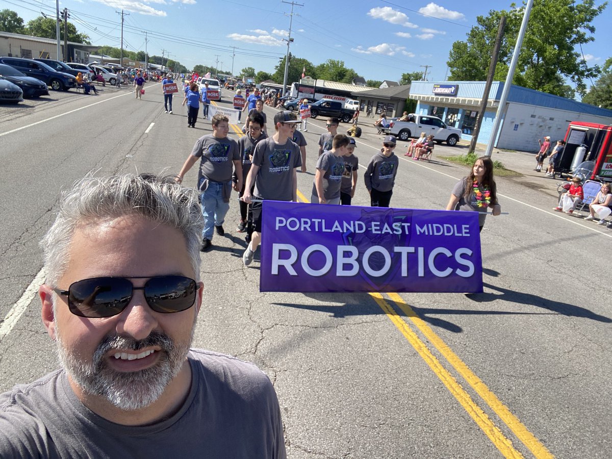 RobotCounselor (@counselordale1) on Twitter photo Super proud of the <a href="/PortlandEastMS/">Portland East</a> #robotics team for being asked by the <a href="/Portlandtncofc/">Portland Chamber</a> to lead the 83rd annual Strawberry Festival Parade. Great seeing <a href="/WilliamLamberth/">William Lamberth</a> and <a href="/HaileforSenate/">Ferrell Haile</a>. <a href="/SumnerCountyCTE/">Sumner County CTE</a> <a href="/sumnerstem/">@SumnerSTEM @SumnerSTEAM</a> <a href="/VEXRobotics/">VEX Robotics</a> Super proud of the <a href="/PortlandEastMS/">Portland East</a> #robotics team for being asked by the <a href="/Portlandtncofc/">Portland Chamber</a> to lead the 83rd annual Strawberry Festival Parade. Great seeing <a href="/WilliamLamberth/">William Lamberth</a> and <a href="/HaileforSenate/">Ferrell Haile</a>. <a href="/SumnerCountyCTE/">Sumner County CTE</a> <a href="/sumnerstem/">@SumnerSTEM @SumnerSTEAM</a> <a href="/VEXRobotics/">VEX Robotics</a>