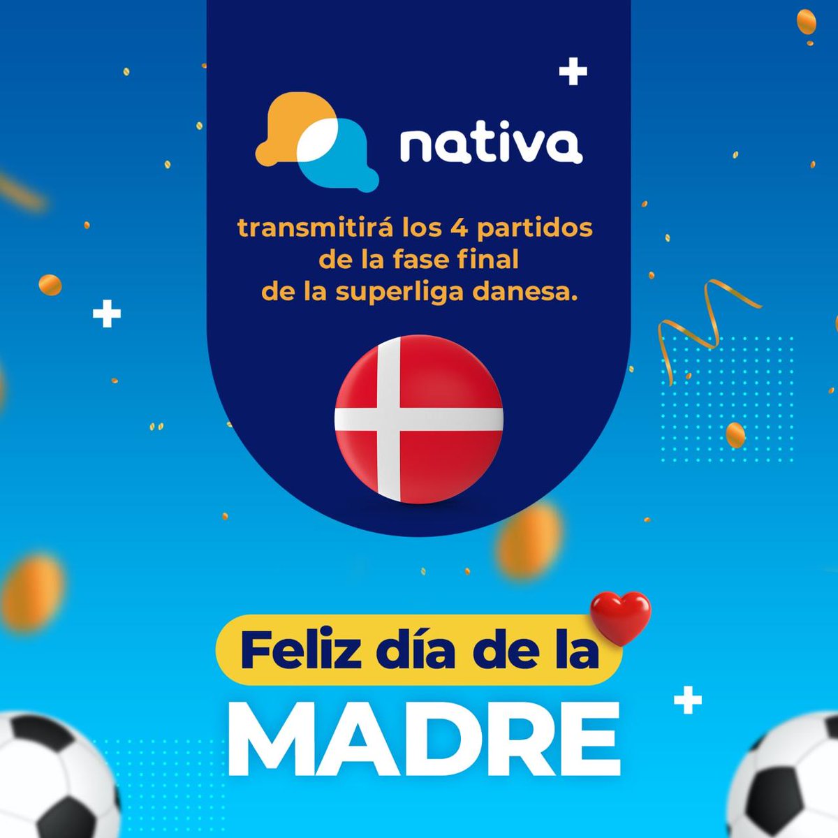 ¡𝑭𝒆𝒍𝒊𝒛 𝒅í𝒂 𝒅𝒆 𝒍𝒂 𝒎𝒂𝒅𝒓𝒆! 👩‍👧‍👦 👉Este domingo podrás disfrutar junto a mamá el encuentro de Oliver Sonne, con el Silkeborg, por la Superliga Danesa. ¡Nativa, nos conecta! 🔵