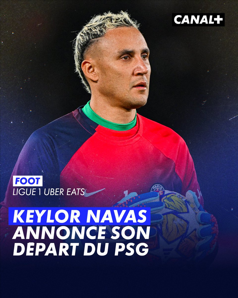 Keylor Navas annonce son départ du PSG à la fin de la saison 🚨 

Le joueur costaricien a confirmé sur Instagram qu'il ne prolongerait pas son contrat avec le champion de France 🇫🇷

Le gardien de 37 ans aura passé 5 saisons avec le maillot parisien 📅
