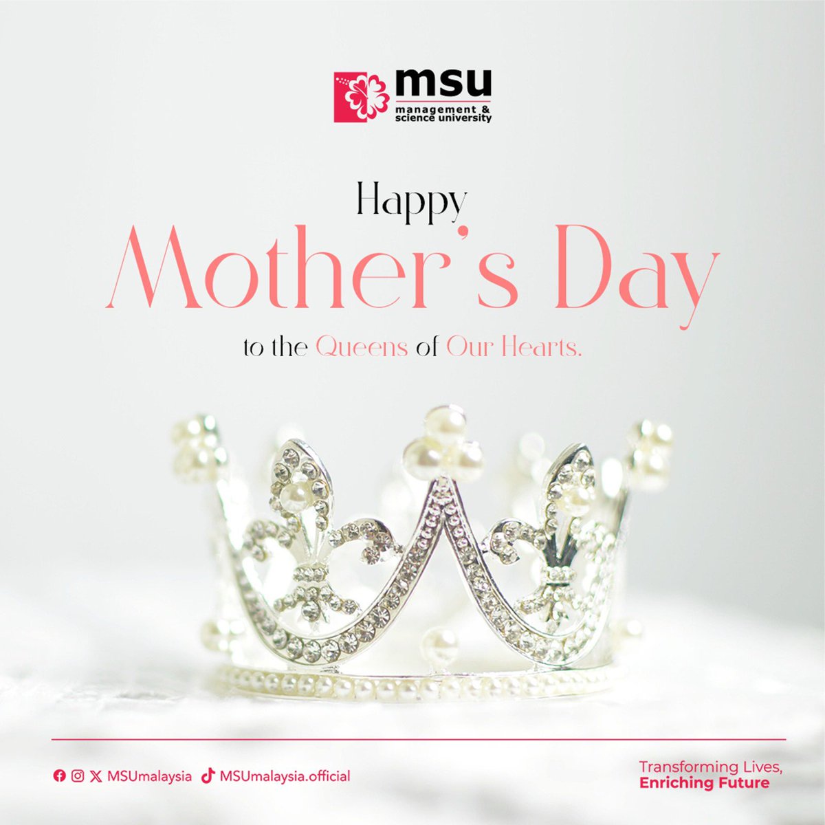 Happy Mother’s Day to all our mothers, who have consistently showered us with abundant love and care. #MSUmalaysia #Mommatters #MSUmothersday