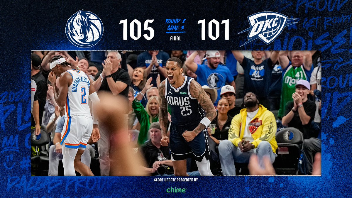 Took care of business. MAVS WIN!!! @Chime // #OneForDallas