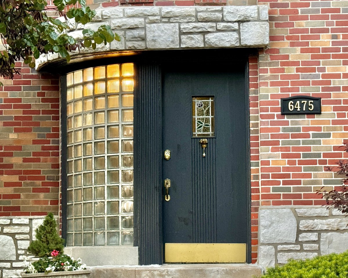 A twofer for today's #DailyDoor, a 1960's door in Lindenwood Park, and a deco door in St Louis Hills