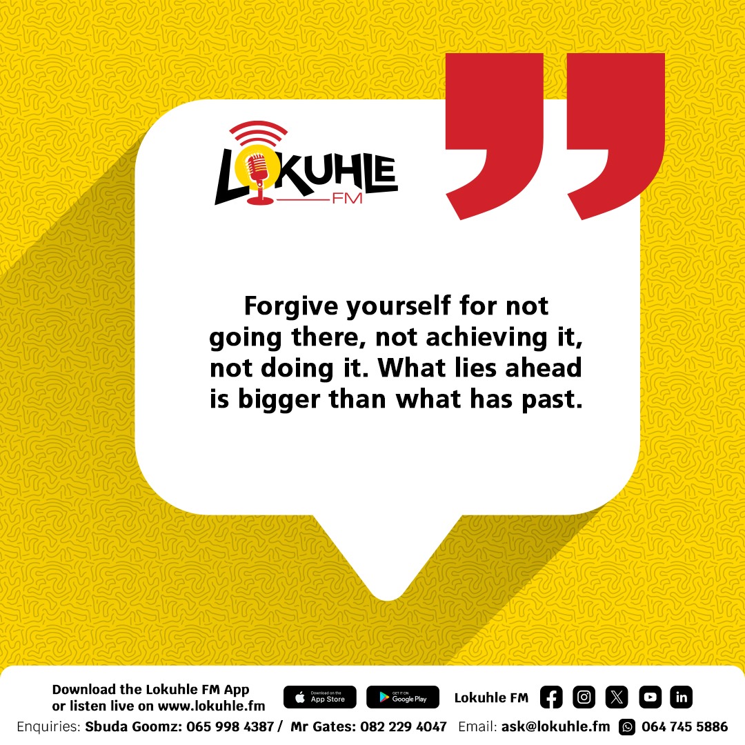 Quote of the day. Remember to download the Lokuhle FM app and/or follow us on YouTube: youtube.com/@lokuhlefm 
#LokuhleFM
#InspiringContent
#OnlineRadio