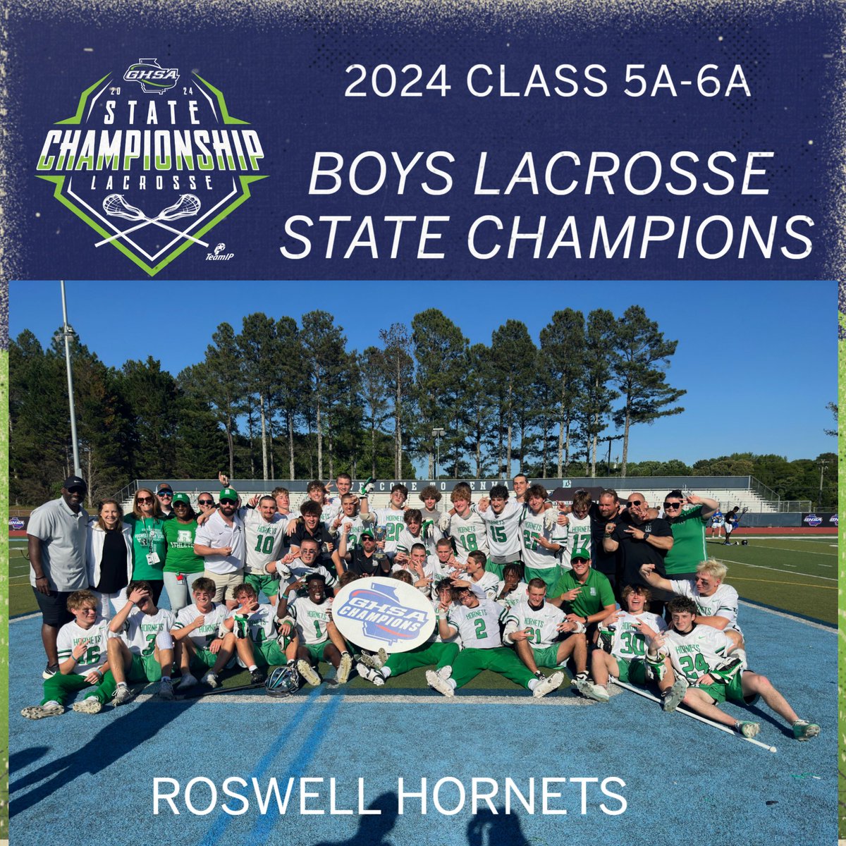 The Hornets are buzzing in Roswell! Congratulations @roswellsports, the 2024 5A-6A Boys 🥍🏆! Replay @NFHSNetwork @GoFanHS @MaxPreps
