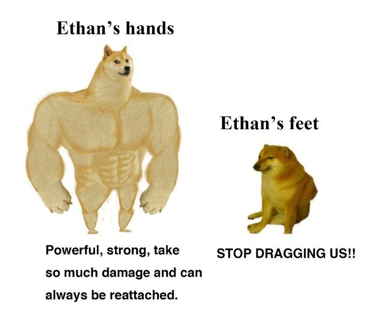 Ethan Winters hands vs Ethan Winters feet 

#ResidentEvil #REBHFun #REBH28th #EthanWinters #Meme #Biohazard #ResidentEvil7 #ResidentEvilVillage #REVillage #Capcom