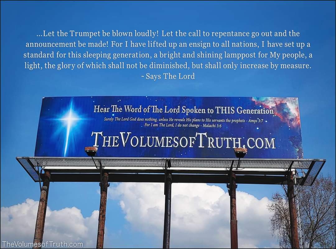 📖 Excerpt from: thevolumesoftruth.com/Foremost

'Foremost' - The Volumes of Truth
thevolumesoftruth.com

#TheVolumesofTruth #Prophecy #YAHUWAH #YahuShua #Jesus #WordofGod #TheWordofTheLord #TrueProphet #Truth #God #Trumpet #Repent #ensign #lamppost #glory #TheDayofTheLord
