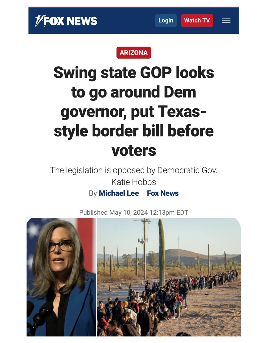'The governor has openly said the border is not secure. She’s said the federal government’s failing us, the Biden administration’s failing us, but unfortunately, it’s just words,' Arizona Senate President @votewarren told Fox News Digital. 'She hasn’t proposed anything, she