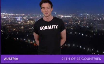 The only consistency at Eurovision is this king with his Equaliry T-shirt 

#Eurovision #Eurovision2024 #ESC2024