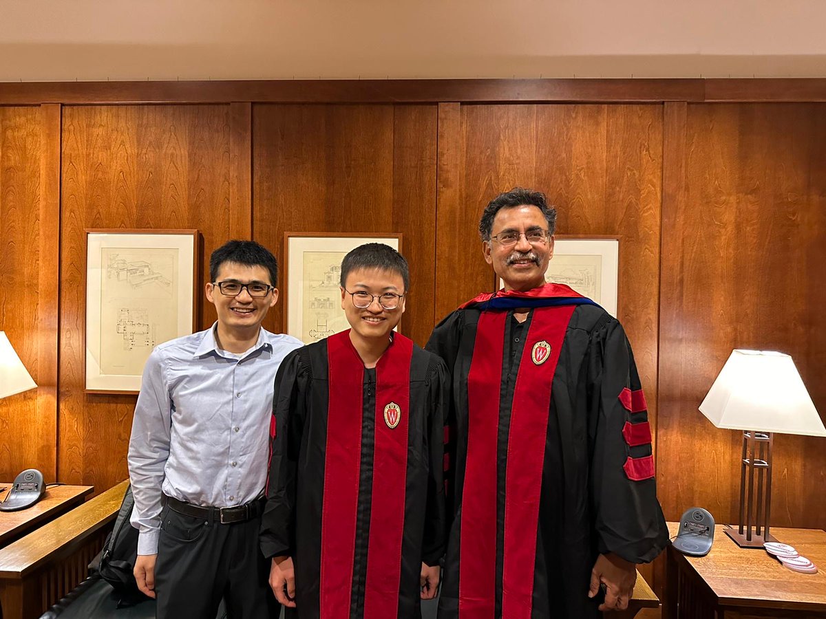 Congrats to @jiefengchen1 Jiefeng was co-advised by Prof. Yingyu Liang and me. He was a joy to have in the group, and is now a research scientist at @Google (jfc43.github.io). Just an amazing student with an amazing record. Congrats Jiefeng. Now you are an alum of