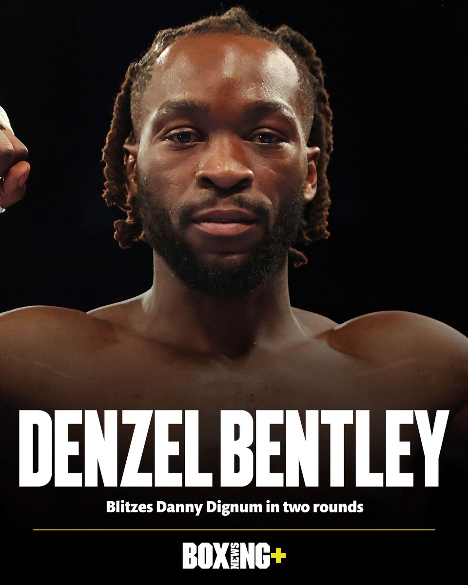 𝗕𝗲𝗻𝘁𝗹𝗲𝘆 '𝟮 𝗦𝗵𝗮𝗿𝗽' 𝗳𝗼𝗿 𝗗𝗶𝗴𝗻𝘂𝗺 🔥 Denzel Bentley ruthlessly drops Danny Dignum three times and closes the show in the second round at York Hall. 💨 #BentleyDignum