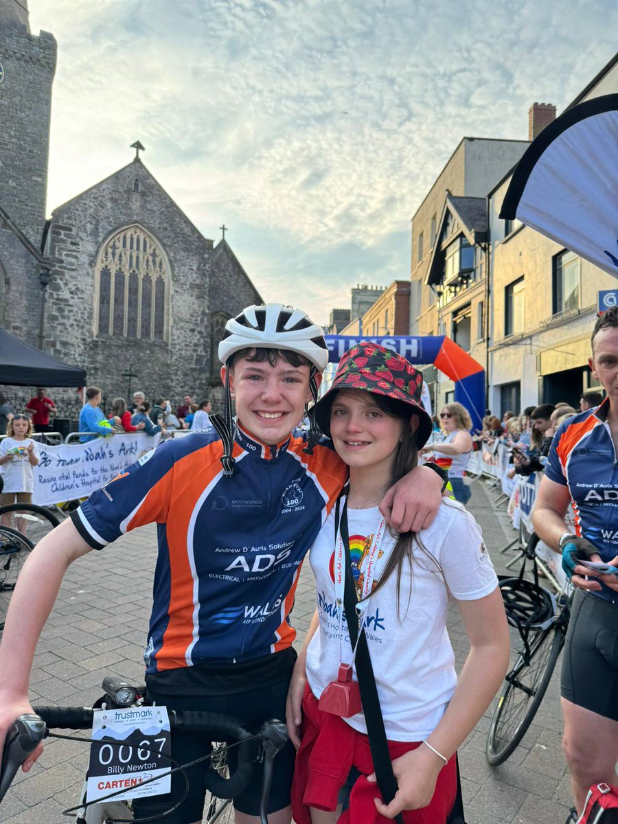 1 boy. 109 miles. 1725 meters climbed. 9 hours moving time. 12 hours on the road. Carten 100 for his cousin, a lifelong patient of @noahsarkcharity We’re beyond proud of you 💚🚴🏻 thank you everyone who supported him!