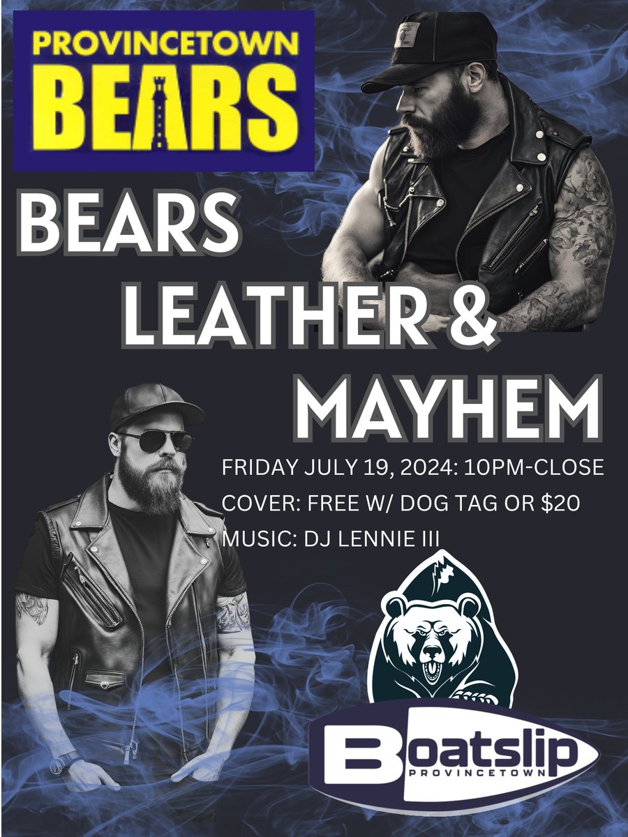 Another party has been confirmed for Bear Week Provincetown™. This party is free for registrants! Don't forget, registration closes June 1, 2024 at midnight.
