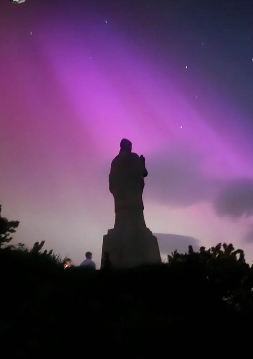 Amazing image of St Patrick’s Monument,Saul , Downpatrick under the northern lights. Be amazed ☘️