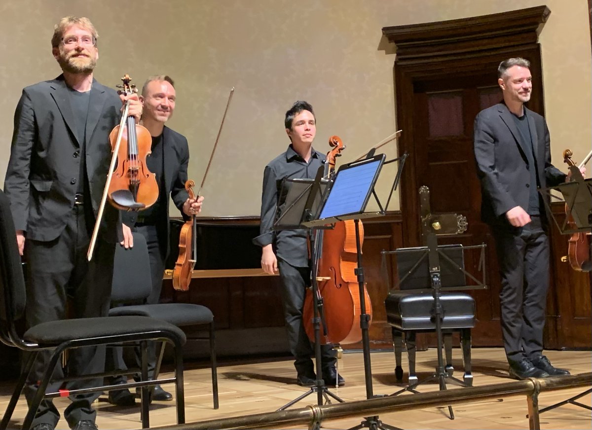 Three concerts of mainly new music by @jackquartet @wigmore_hall today. Many premieres, more importantly amazing playing throughout. Glorious day culminated in Liza Lim's String Creatures. So many sounds (winds, electronics, amplification) but just a quartet! Quite miraculous!