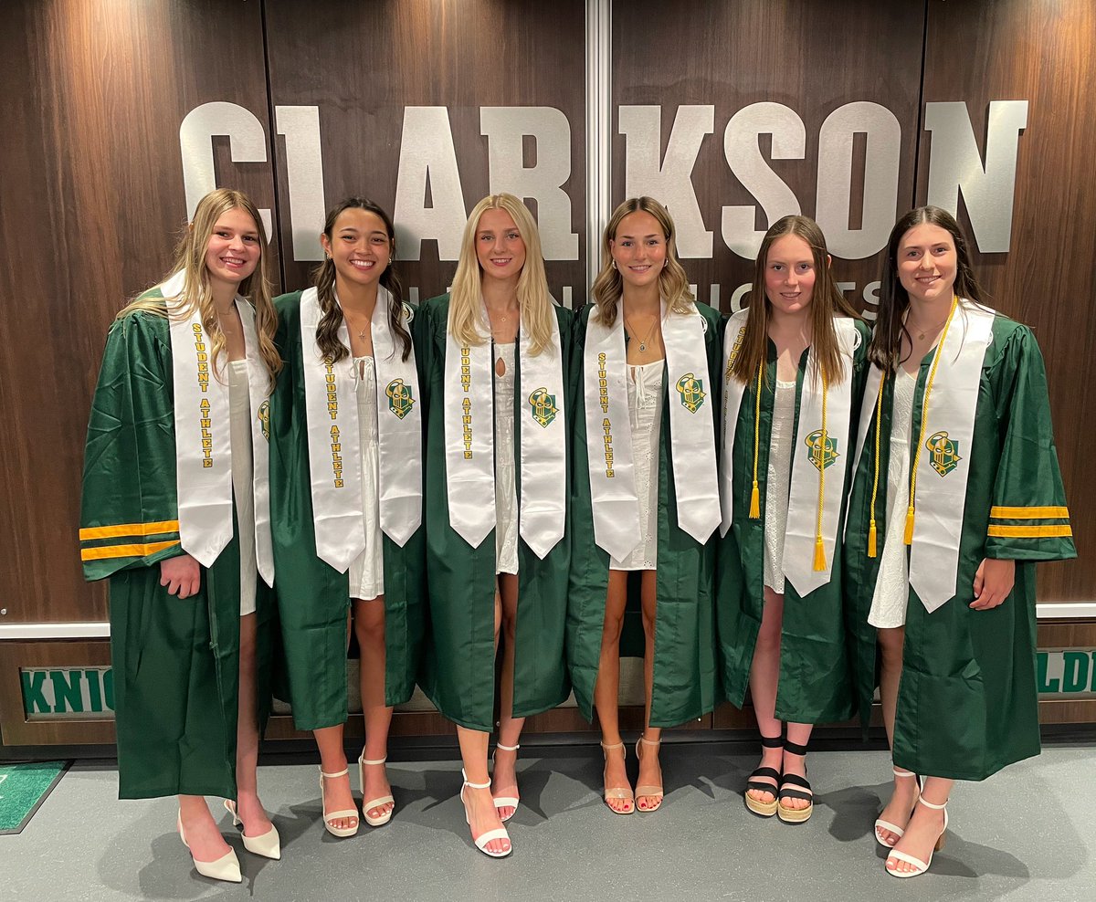 Congratulations class of 2024!💚💛 We are so proud of each of you. Thank you for your dedication and commitment to excellence on the ice and in the classroom. Your remarkable character and kindness have undoubtedly enriched the Clarkson Hockey community. #CGKfam #Knighthood