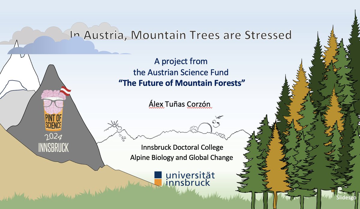 Álex Tuñas (@alexparistc) on Twitter photo This year I am being both an organizer and an speaker of <a href="/pintofscienceAT/">Pint of Science Austria</a> in Innsbruck. I am really looking forward to my talk on Monday about my research on the drought stress of mountain trees 🌳 🏔 This year I am being both an organizer and an speaker of <a href="/pintofscienceAT/">Pint of Science Austria</a> in Innsbruck. I am really looking forward to my talk on Monday about my research on the drought stress of mountain trees 🌳 🏔