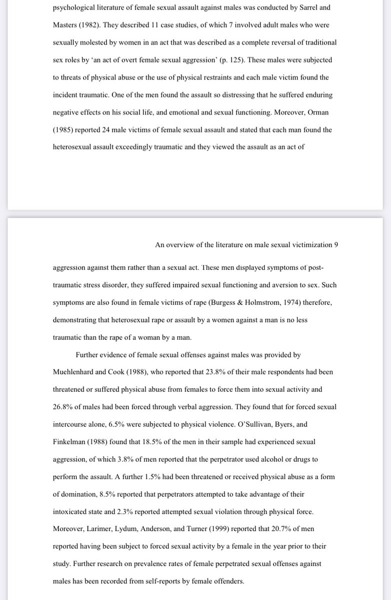 YoubeliveImhere's tweet image. You being a human devoid of compassion is not a scientific proof. 

Victims suffer similar consequences and majority of  women are not physically overpowered but coerced or threatened into being assaulted, just like men. 

What exactly is wrong with you?