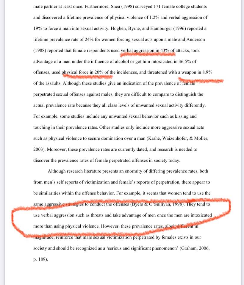 YoubeliveImhere's tweet image. You being a human devoid of compassion is not a scientific proof. 

Victims suffer similar consequences and majority of  women are not physically overpowered but coerced or threatened into being assaulted, just like men. 

What exactly is wrong with you?