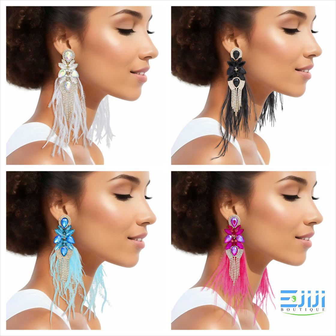 EjijiBoutique's tweet image. Newest drop from EJIJI Boutique: Feather Earrings! 🕊️✨
#FeatherEarrings #EJIJIBoutique