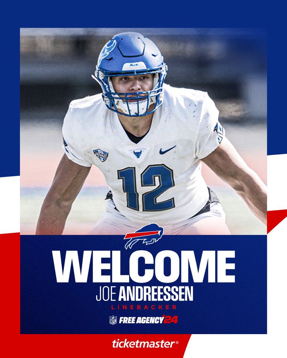 A WNY native and @UBFootball product. We’ve signed LB Joe Andreessen to a contract: bufbills.co/44DyIFw