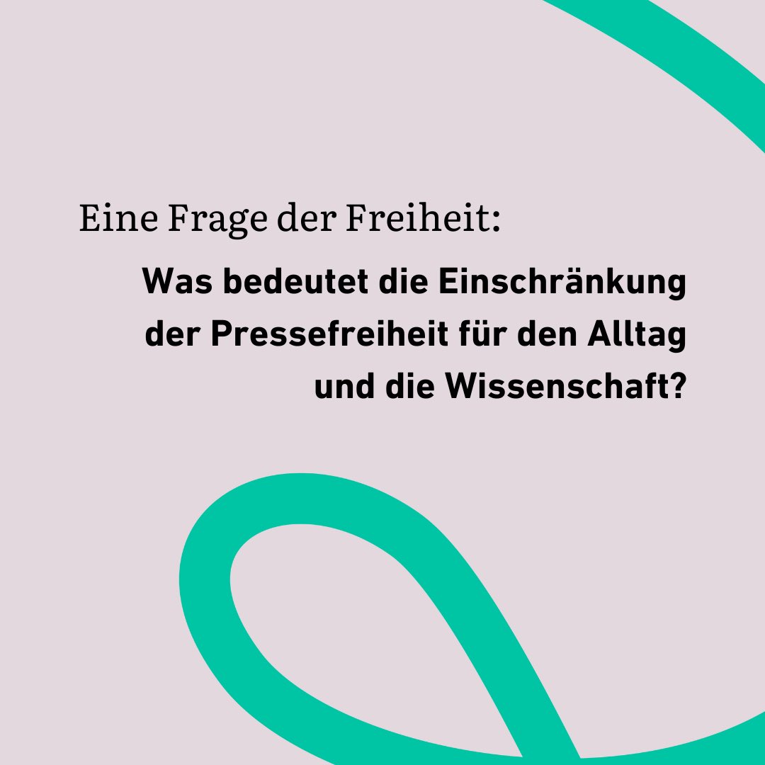 In der neuen Blogreihe von @Einstein_Berlin zum Wissenschaftsjahr 2024 - Freiheit @BMBF_Bund habe ich darauf geantwortet, was die Einschränkung der Pressefreiheit für den Alltag und die Wissenschaft bedeutet:

einsteinfoundation.de/einblicke/medi…