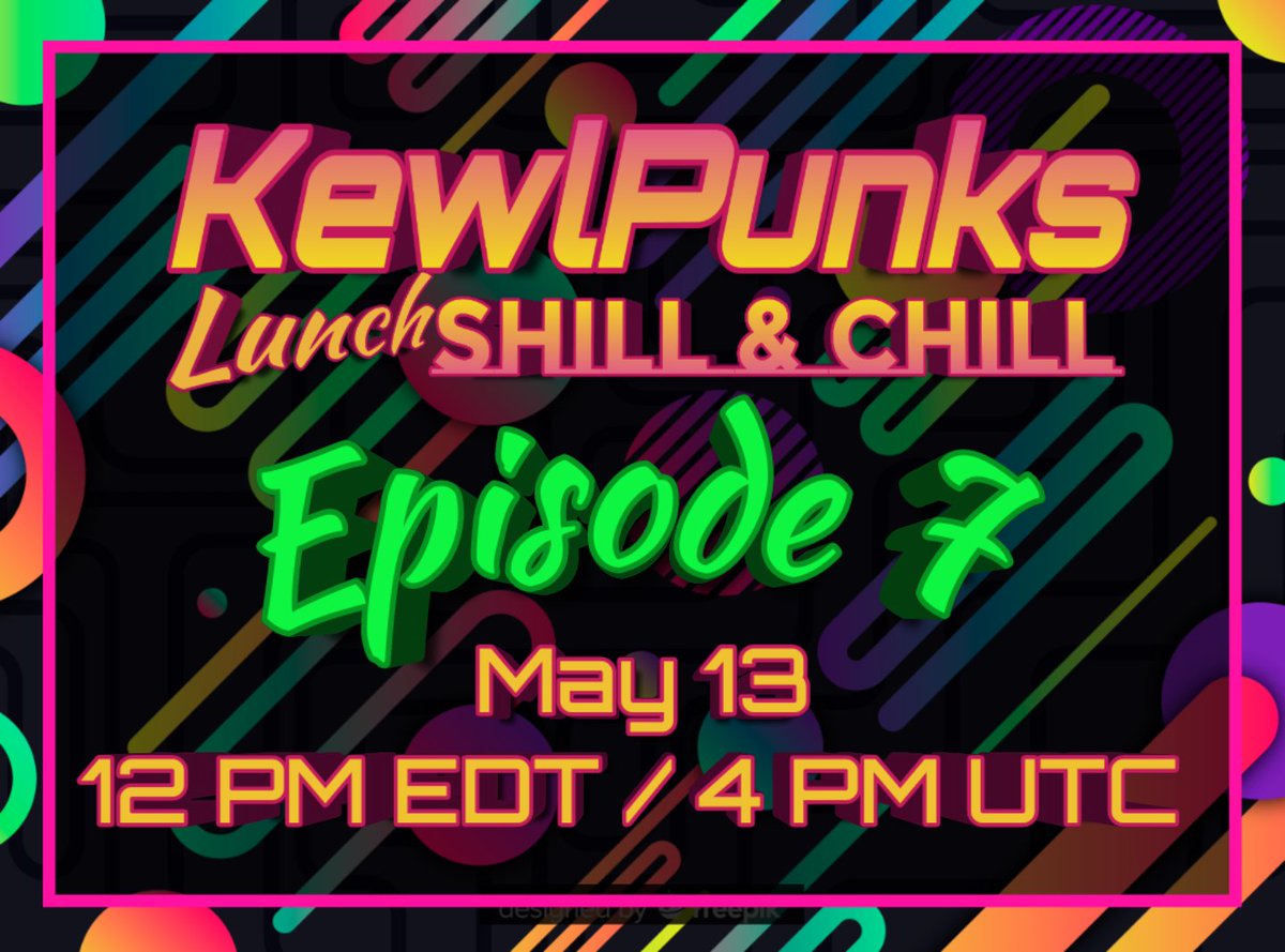 KewlChick 🦍 (@kewlchick_) on Twitter photo 🎉 Join me with co-host @pAwbNFTs for Episode 7 of KewlPunks Lunch Shill & Chill!
We'll be checking out @OpenProjBot & <a href="/toxicskullsclub/">Toxic Skulls Club</a>. And the latest for @inkandace & <a href="/DejaVuPunks/">Deja Vu Punks</a>!
📅 Join us 5/14 at 12:00 PM EDT / 4:00 PM UTC!
x.com/i/spaces/1YqKD… 🎉 Join me with co-host @pAwbNFTs for Episode 7 of KewlPunks Lunch Shill & Chill!
We'll be checking out @OpenProjBot & <a href="/toxicskullsclub/">Toxic Skulls Club</a>. And the latest for @inkandace & <a href="/DejaVuPunks/">Deja Vu Punks</a>!
📅 Join us 5/14 at 12:00 PM EDT / 4:00 PM UTC!
x.com/i/spaces/1YqKD…