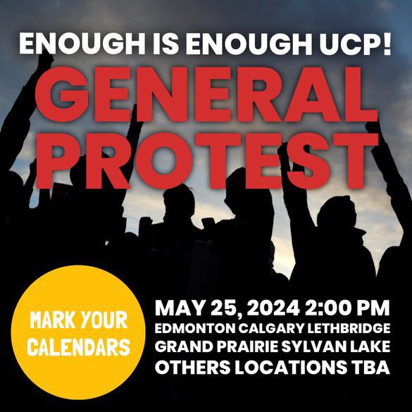 Check out ABResistance.ca and join the May 25 Day of Protest. #EnoughIsEnoughUCP #EnoughIsEnough