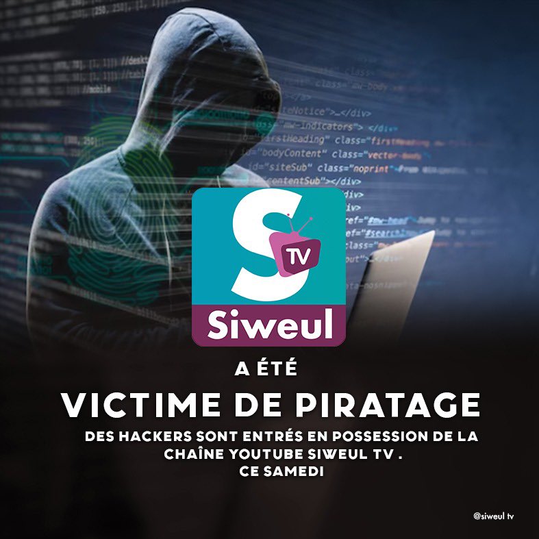 siweul's tweet image. "Chers abonnés de SIWEUL TV , je tiens à vous informer que ma chaîne YouTube siweul tv a récemment été piratée. J'ai découvert cette situation inattendue et je prends des mesures immédiates pour résoudre le problème."