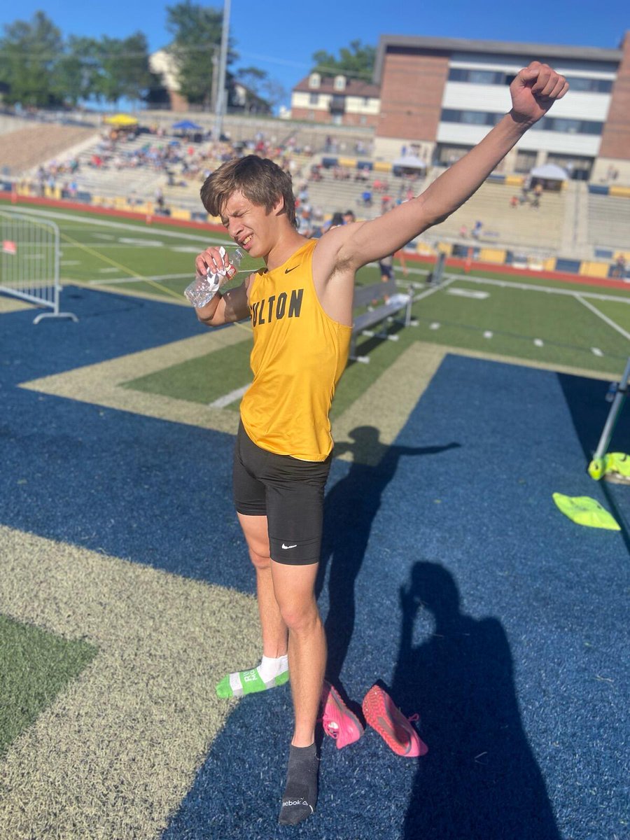 Kai Foster got his ticket on the Party Van to Sectionals!  All-District in the 3200m!!