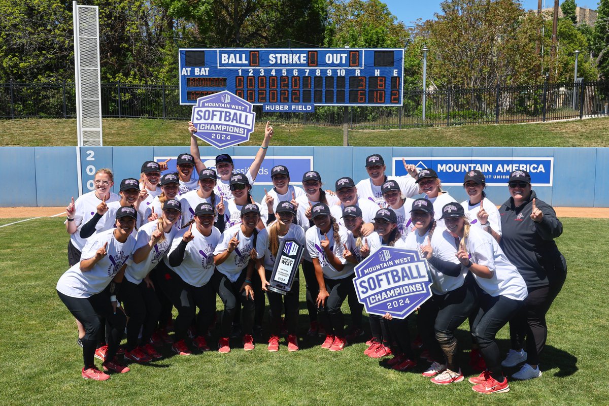Great day at the Mountain West Softball Championship!! Congratulations @AztecSoftball and @StaceyNuveman on taking home the trophy -- good luck in the NCAA tournament 🥎 Shoutout to the @BroncoSports crew for hosting an outstanding event 👏