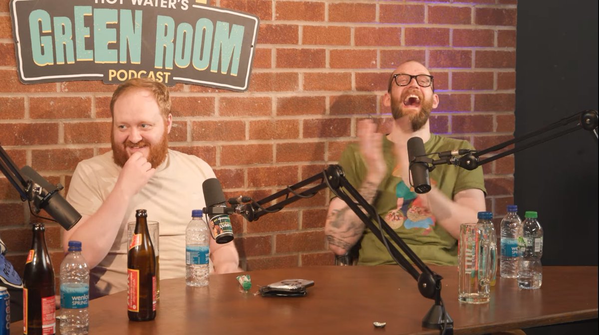 mcOOey's tweet photo. Cannot tell you how good it is when my two favourite podcasts cross streams. @hwgreenroompod #126 w/ @robmulholland @tonycarroll14 @JamieHComedy was incredible viewing. It just flew by. #3For100 #Turkey #AMongInABag #BabyHippo #SniffinInTheDark #NoHumourInHeaven #RobsFatShaming https://t.co/1Y6Hlsw4Vs