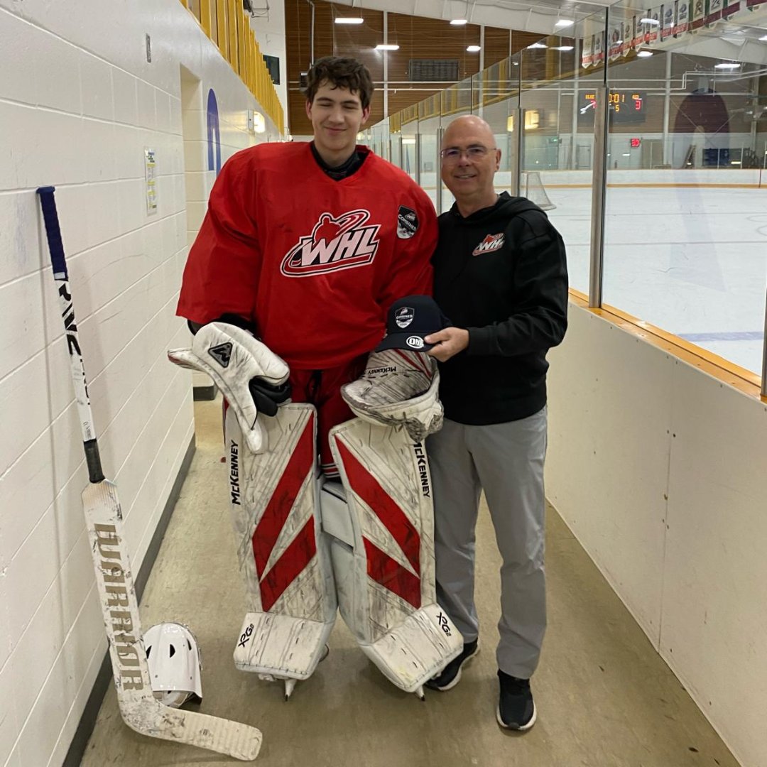 OkanaganHockey's tweet photo. Congratulations to last weekend's 2024 Edmonton WHL Combine Top On-Ice Performer, Oliver Homstol, and Top Off-Ice Performer, Emmet Poelzer. 💪🏽 🏒

#WHLCombine #OkanaganHockey https://t.co/hvFjnrwb1M
