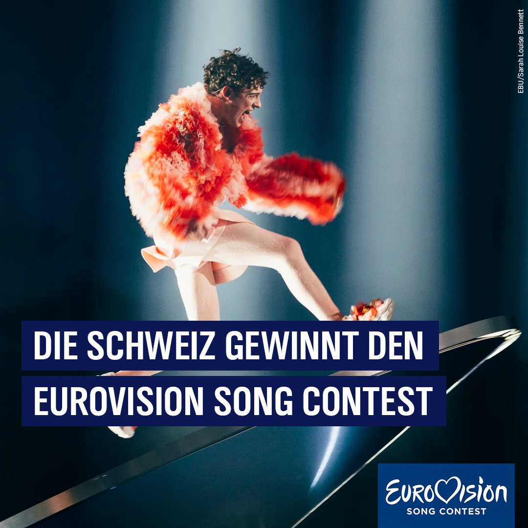 Die Schweiz gewinnt den Eurovision Song Contest 2024! Wir sagen: Herzlichen Glückwunsch, Nemo! 🙌🥳🇨🇭 #ESC #Eurovision eurovision.de/news/Nemo-aus-…