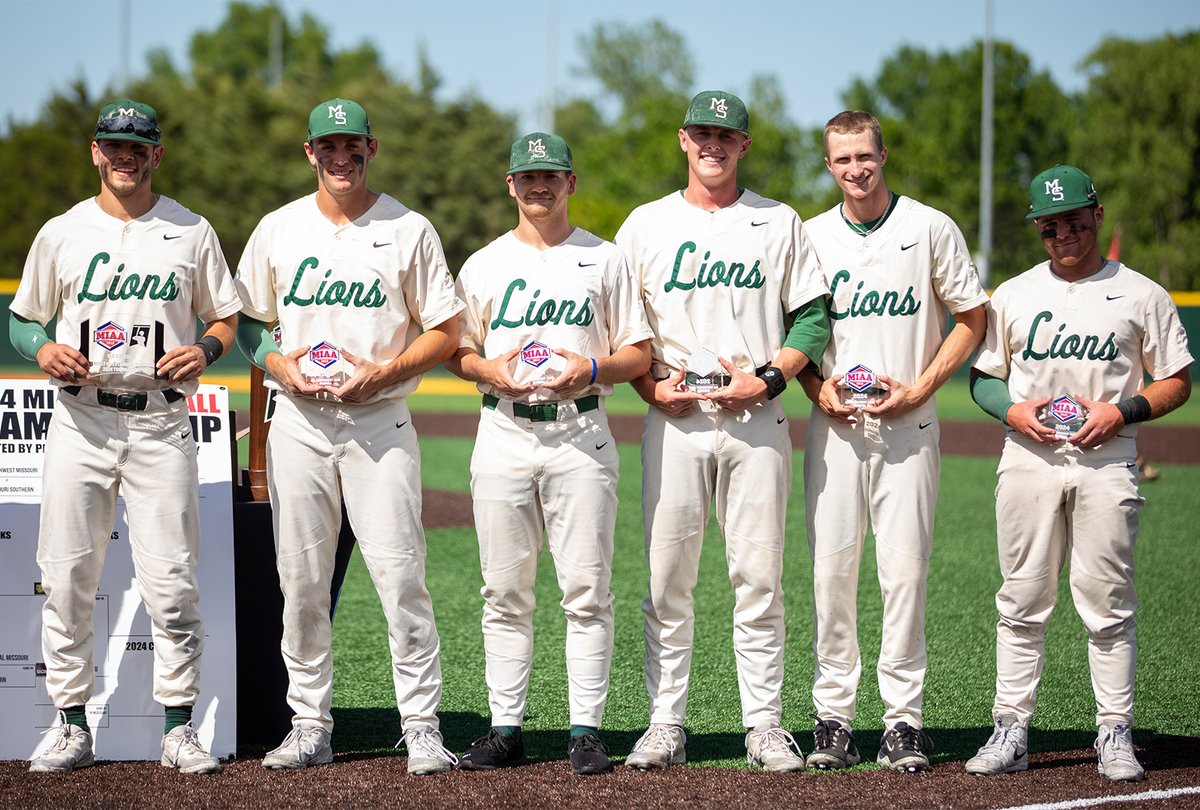 Congratulations to the MSSU selections for the MIAA All-Tournament team; Henry Kusiak (Most Outstanding Player), Drew Townsend, Cole Gayman, Laif Hultine, Ethan Clark, and Will Doherty 🦁