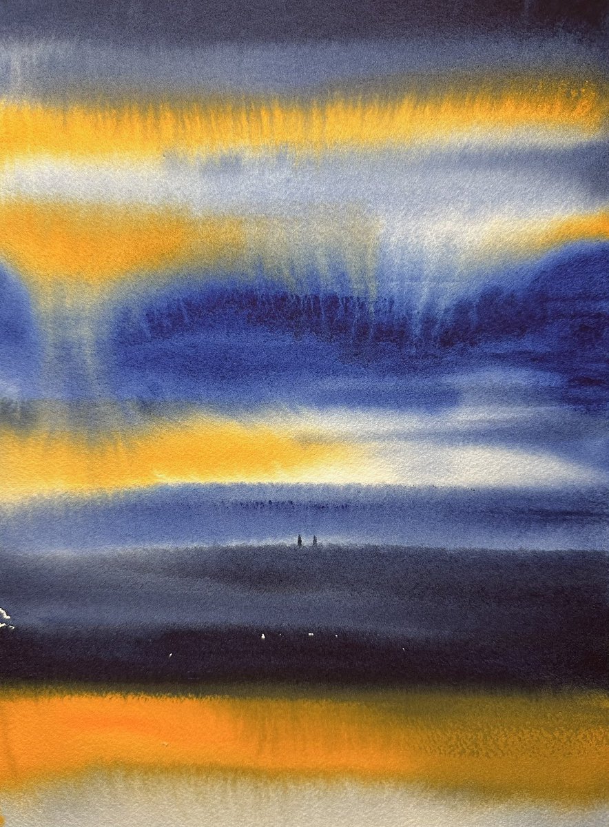 「Blue & Orange」

#watercolor #水彩画 #透明水彩 #旅の詩 #光を運ぶ者