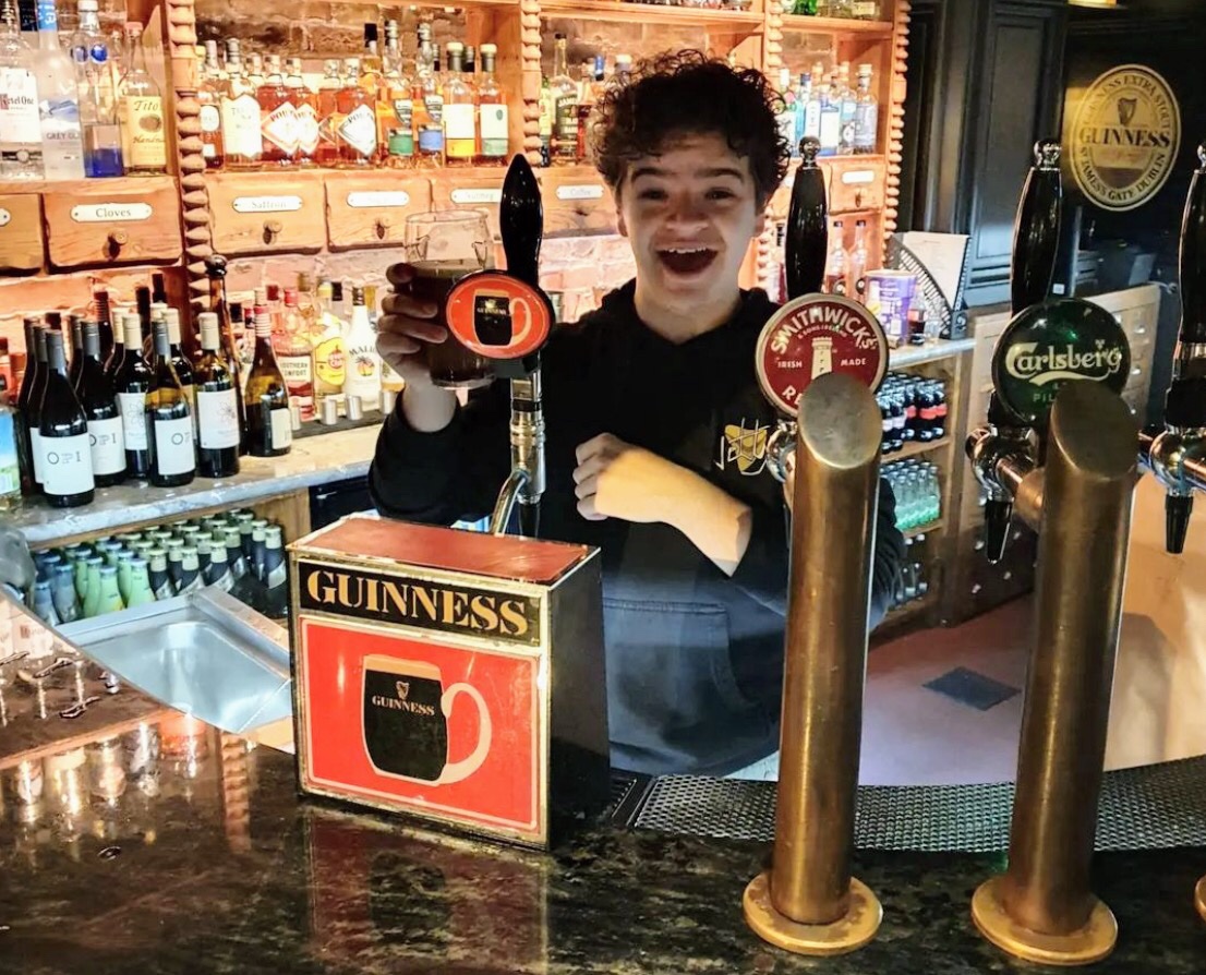 #GatenMatarazzo at a bar even here he looks adorable and happy ❤️