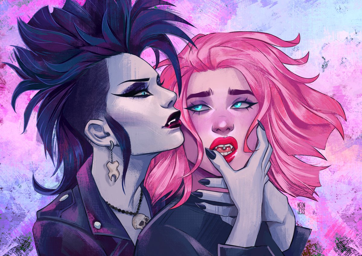 Bats and Poppy are my new vampire obsession atm😳 #Vampirethemasquerade #girldinner

'I wonder if you bleed in pink too, cupcake.' - Bats.