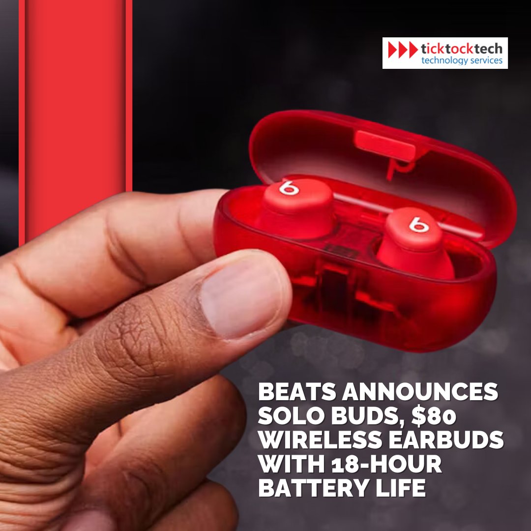 Looking for affordable wireless earbuds that won't quit? Look no further than Beats' new Solo Buds! These pocket-friendly buds boast a surprisingly long battery life and come in a variety of cool colors: bit.ly/3wkC3wM

#Ticktocktech #BeatsSoloBuds #WirelessEarbuds