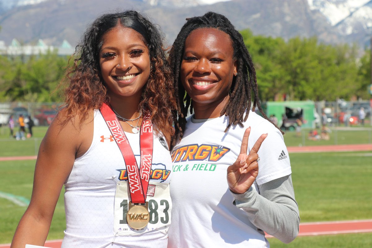 Let’s take a moment to remind y’all… 

SYMORIA ADKINS IS HER. 

Individual #WACotf Champion in the 100 hurdles, 100 dash and 200 dash. Champion with the 4x100. 

That’s 🥇🥇🥇🥇 and 4️⃣0️⃣ points! 

#RallyTheValley #UTRGV #RISEup