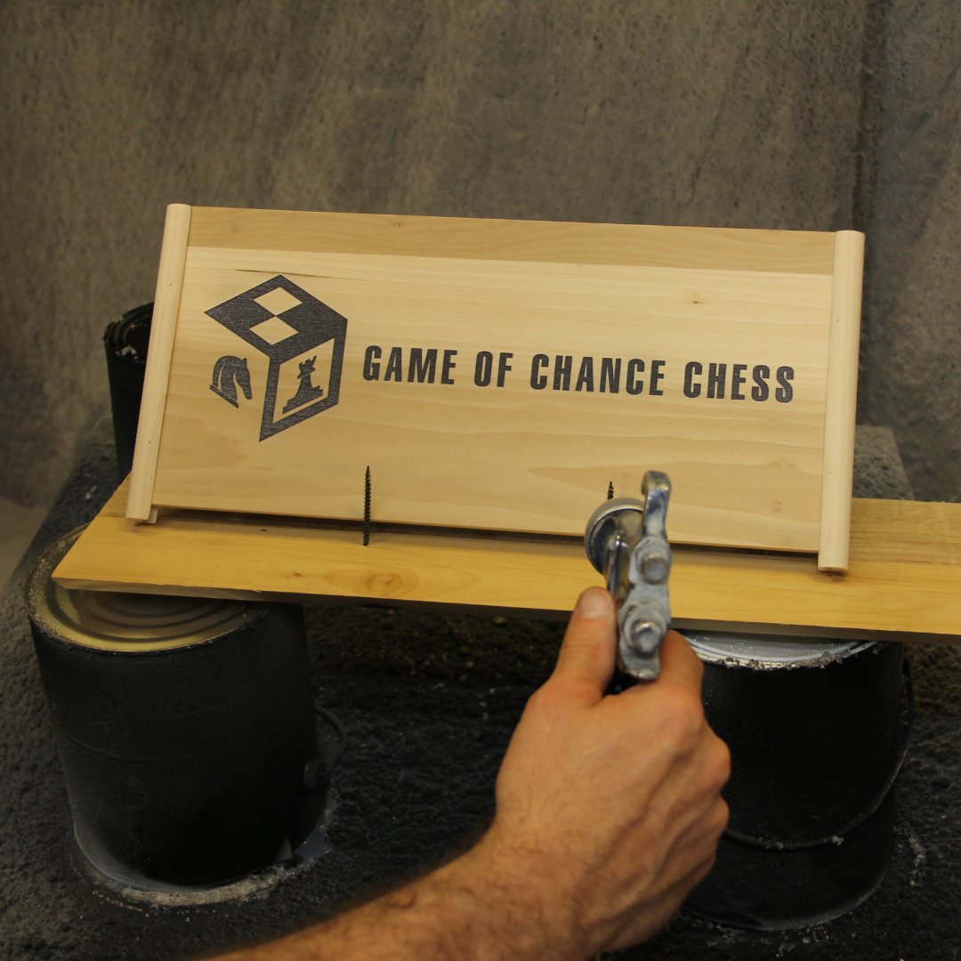 The #GameOfChanceChess logo divider is sprayed with a clear coat varnish. This is to protect and enhance the natural beauty of the wood. Every wooden divider is unique and Amish made.

#GOCC #chess #chessboard #chessgame #chessplayer #chessmaster #chessmoves #chesslover