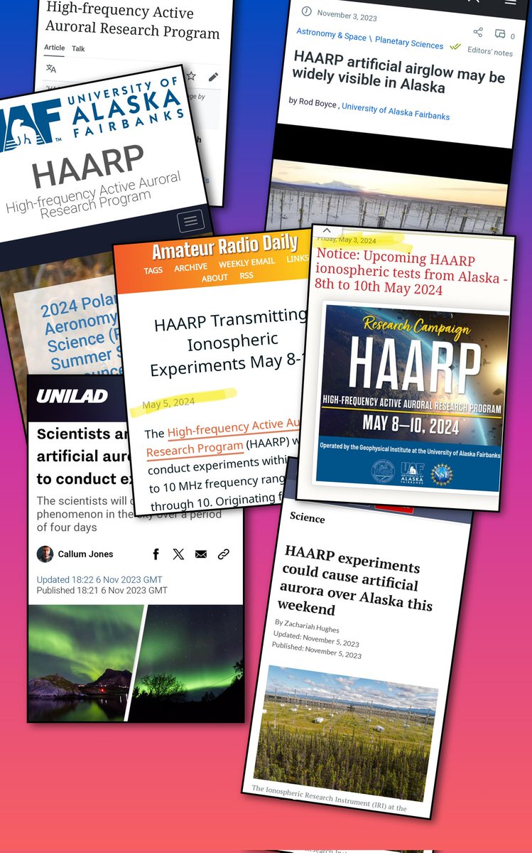 Can I say with 100% accuracy that HAARP's High-frequency Active Auroral Research Program is causing the events in the sky? No. However, I can say with 100% accuracy that there is a research program, it can cause events in the sky (as per the articles from 2023) and people said…