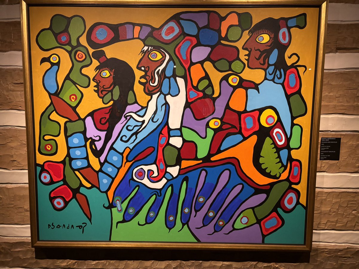 Yes, there’s the Canadian Group of Seven at The McMichael but there’s also the Indian Group of Seven. #DaphneOdjig, #NorvalMorrisseau