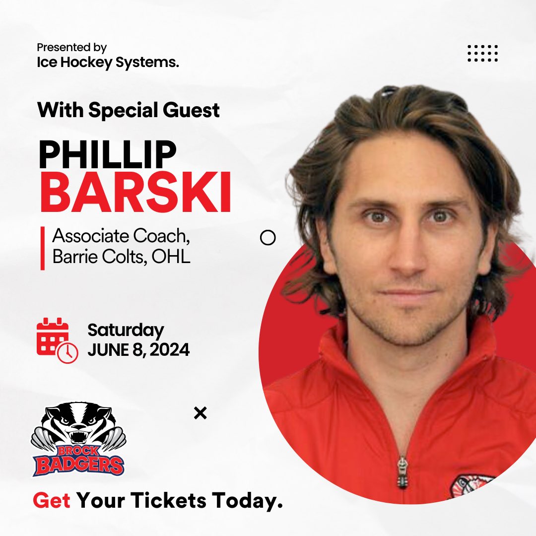 Phillip Barski is the Associate Coach of the @OHLBarrieColts and has previously coached in the ECHL and the ICEHL. Learn from his experience and expertise at the High Performance Hockey Seminar presented by @icehockeydrills on June 8th at Brock University!