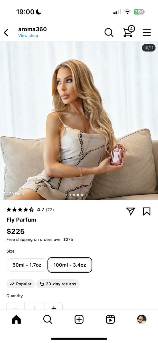 As a fragrance enthusiast, I’m willing to spend on a bottle sometimes, however, $225 for a celebrity fragrance is asinine. It’d be one thing if she expressed a previous interest in fragrance but this is clearly a cash grab #RHOM
