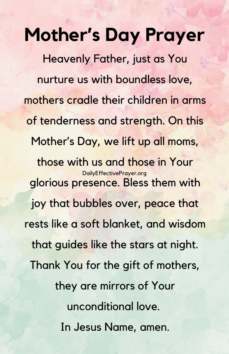 A Mother's Day prayer. 🙏