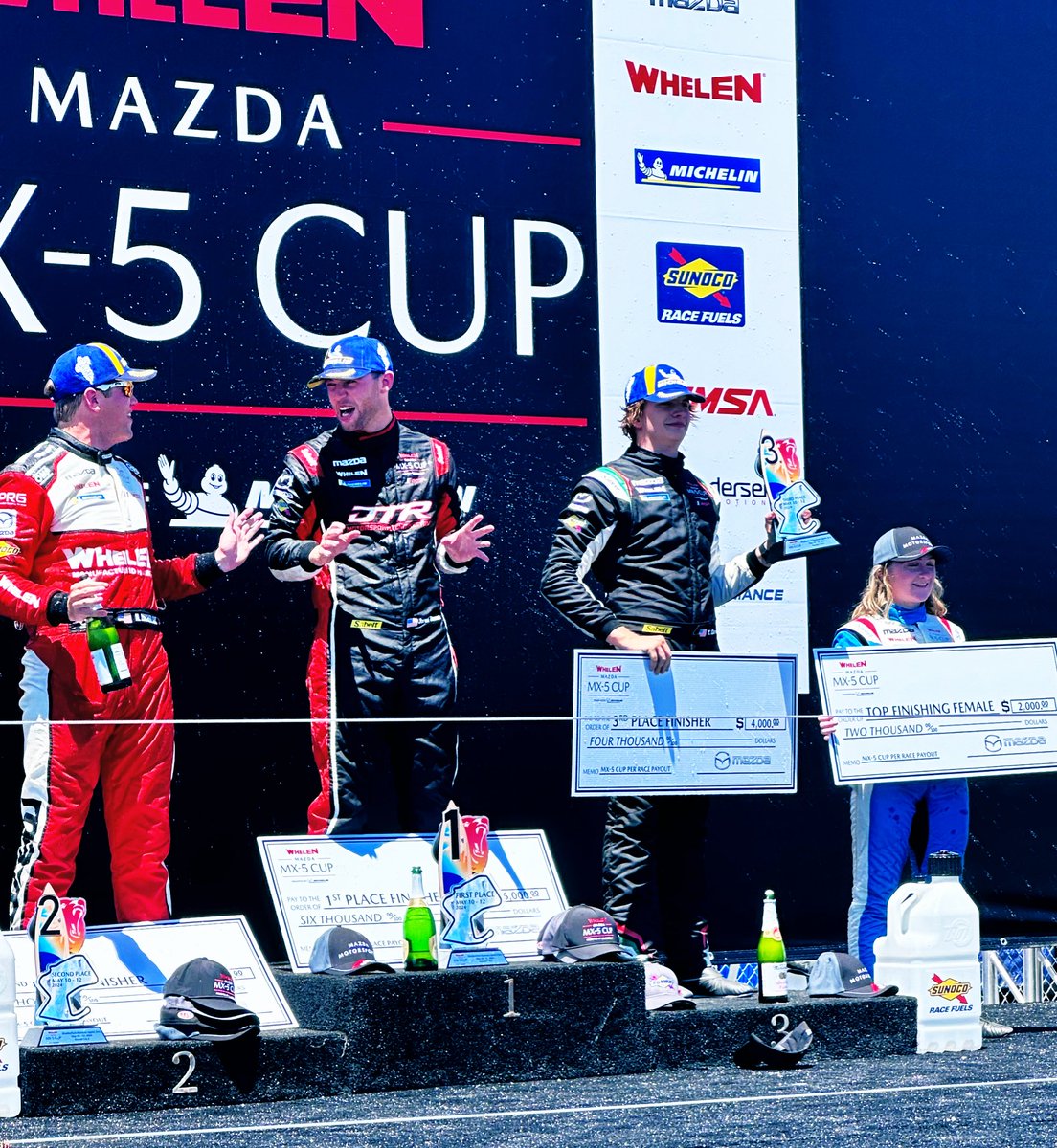 Winners. 🏆 @MazdaMX5Cup @JTR_9696 @WeatherTechRcwy