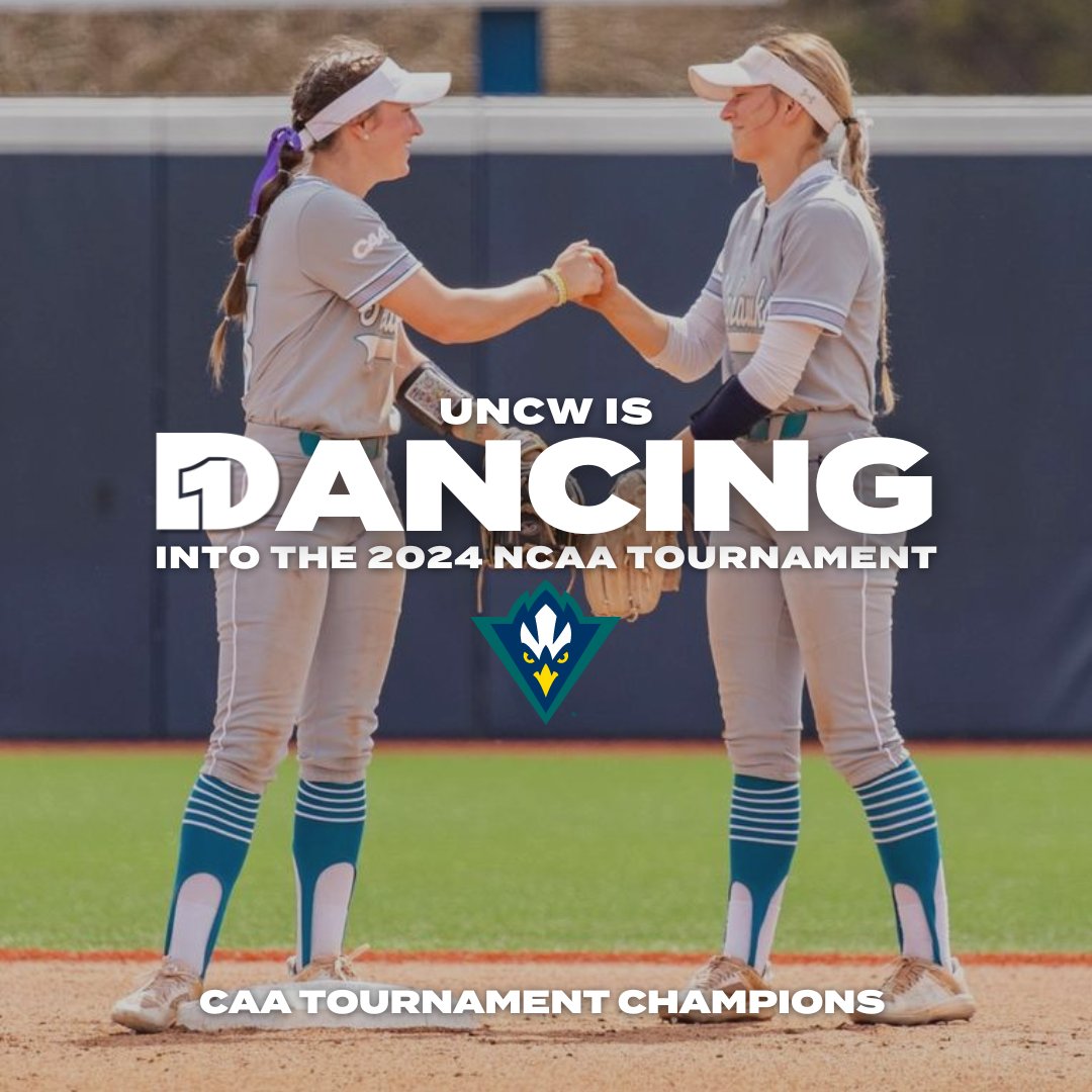 TICKET PUNCHED 🎟️🏆 @UNCWsoftball wins the @CAASports title and earns a spot in the 2024 #NCAASoftball Tournament. #D1Softball #RoadToWCWS
