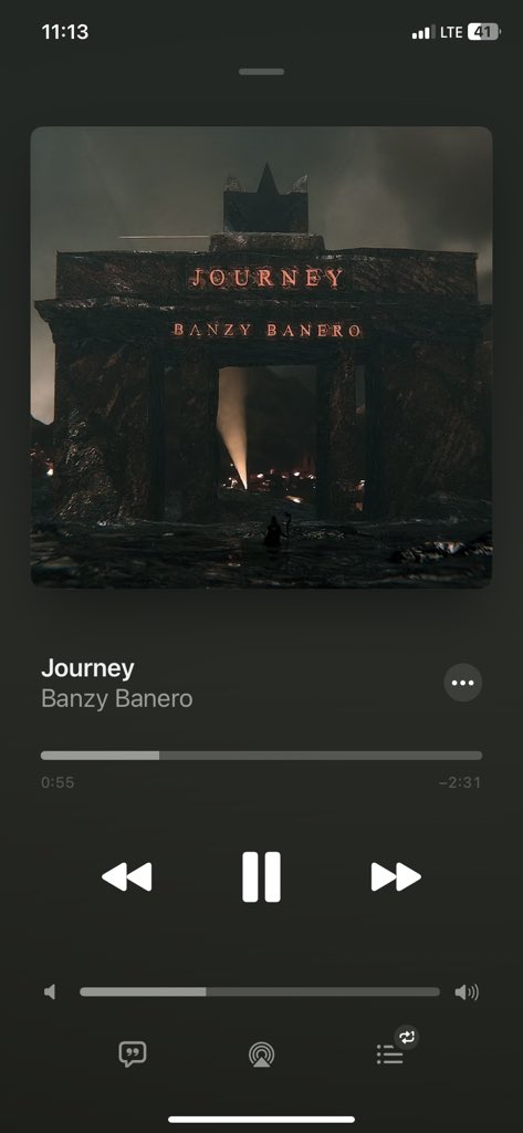 I’m listening to “ Journey by Banzy Banero “ What about you?