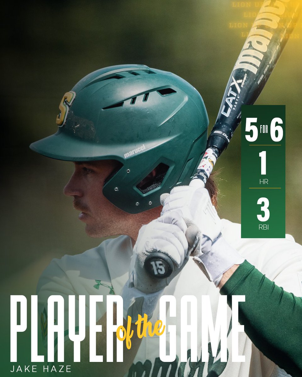 Jake Haze produces the first 5️⃣-hit game by a 🦁 in nearly two seasons. #LionUp | #HammondAmerica